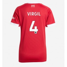 Liverpool Virgil van Dijk #4 Thuis tenue Dames 2025-26 Korte Mouw